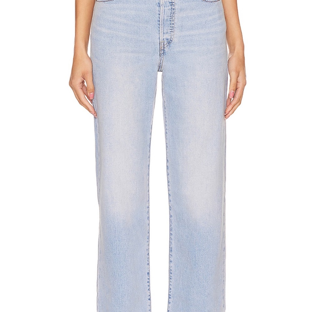 Levi's Ribcage Straight Ankle in Cool Blue Popsicle size 28